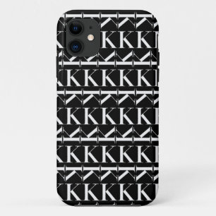 Monogram Initiaal letter K Case-Mate iPhone Case