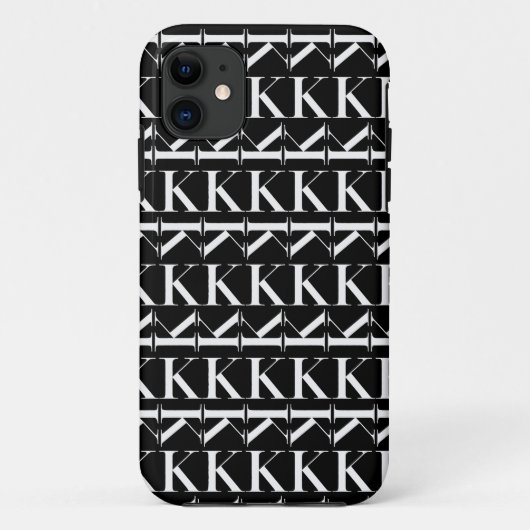 Monogram Initiaal letter K Case-Mate iPhone Case (Achterkant)