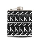 Monogram Initiaal letter K Heupfles (Voorkant)