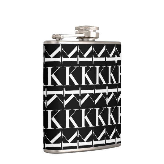 Monogram Initiaal letter K Heupfles (Rechts)