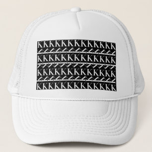 Monogram Initiaal Letter K, Kies Achtergrondkleur Trucker Pet
