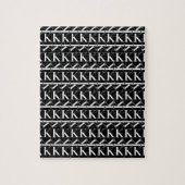 Monogram Initiaal letter K Legpuzzel (Verticaal)