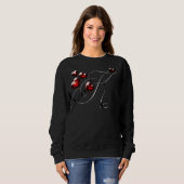Monogram Initiaal Letter K Love Heart Trui (Voorkant volledig)