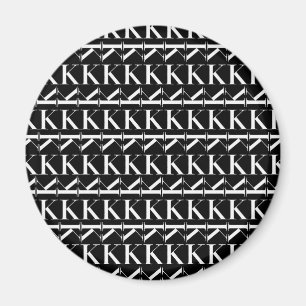 Monogram Initiaal letter K Magneet
