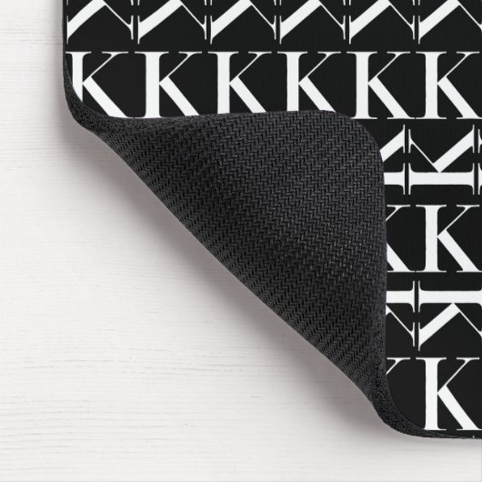 Monogram Initiaal letter K Muismat (Hoek)