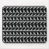 Monogram Initiaal letter K Muismat (Voorkant)