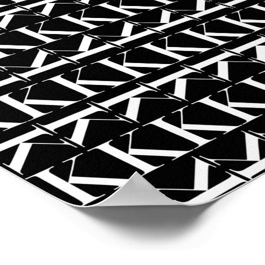 Monogram Initiaal letter K Poster (Hoek)