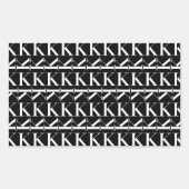 Monogram Initiaal letter K Rechthoekige Sticker (Voorkant)