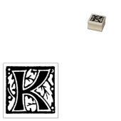 Monogram  initiaal letter K Rubberstempel (Gestempeld)