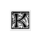 Monogram  initiaal letter K Rubberstempel (Afrduk)