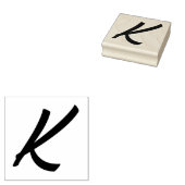 Monogram Initiaal letter K Rubberstempel (Gestempeld)