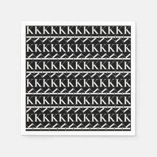 Monogram Initiaal letter K Servet
