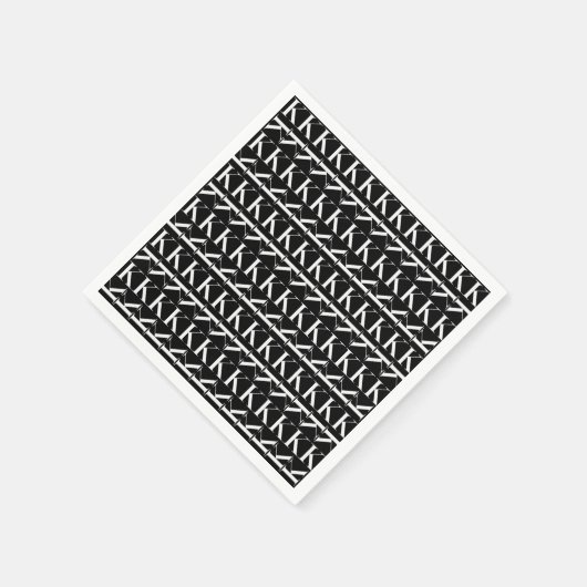 Monogram Initiaal letter K Servet (Hoek)
