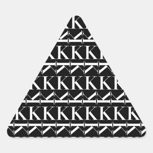 Monogram Initiaal letter K Sticker (Voorkant)