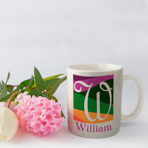 Monogram Initiaal Letter Koffiemok