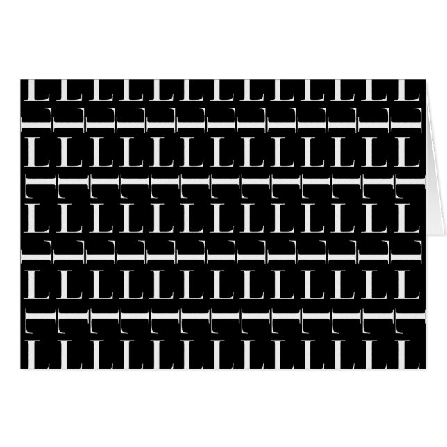 Monogram Initiaal Letter L (Voorkant Horizontaal)