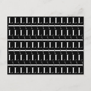 Monogram Initiaal Letter L Briefkaart