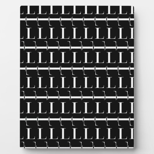 Monogram Initiaal Letter L Fotoplaat (Voorkant)