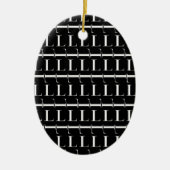 Monogram Initiaal Letter L Keramisch Ornament (Voorkant)