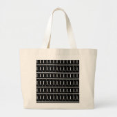 Monogram Initiaal Letter L, Kies Achtergrondkleur Grote Tote Bag (Voorkant)