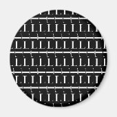 Monogram Initiaal Letter L Magneet (Voorkant)