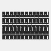 Monogram Initiaal Letter L Rechthoekige Sticker (Voorkant)