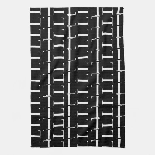 Monogram Initiaal Letter L Theedoek (Verticaal)