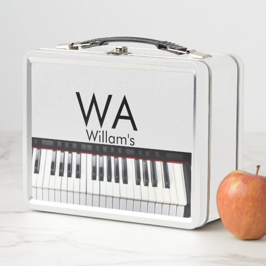 Monogram initiaal letter letter naam tekst piano m (In situ)