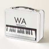 Monogram initiaal letter letter naam tekst piano m (Achterkant)