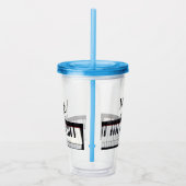 Monogram initiaal letter letter naam tekst piano m acryl drinkbeker (Rechts)