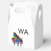 Monogram initiaal letter letter naam tekst piano m bedankdoosjes (Geopend)