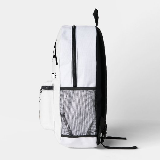 Monogram initiaal letter letter naam tekst piano m bedrukte rugzak (Rechts)