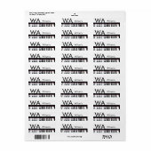 Monogram initiaal letter letter naam tekst piano m etiket (Full Sheet)