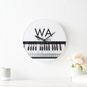 Monogram initiaal letter letter naam tekst piano m grote klok (Huis)