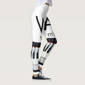 Monogram initiaal letter letter naam tekst piano m leggings (Rechts)