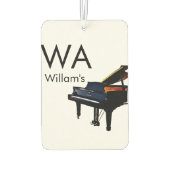 Monogram initiaal letter letter naam tekst piano m luchtverfrisser (Achterkant)