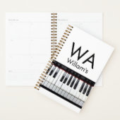 Monogram initiaal letter letter naam tekst piano m planner (Display)