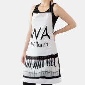 Monogram initiaal letter letter naam tekst piano m schort (Insitu)