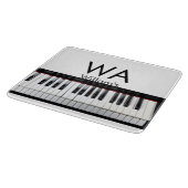 Monogram initiaal letter letter naam tekst piano m snijplank (Hoek)