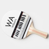Monogram initiaal letter letter naam tekst piano m tafeltennisbatje (Zijkant)