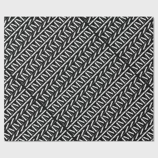 Monogram Initiaal letter M Cadeaupapier (Vlak)