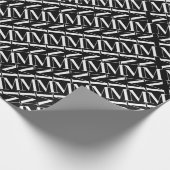 Monogram Initiaal letter M Cadeaupapier (Hoek)