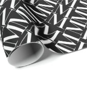 Monogram Initiaal letter M Cadeaupapier (Rol Hoek)