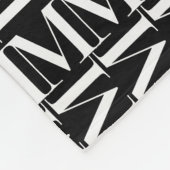 Monogram Initiaal letter M Fleece Deken (Hoek)