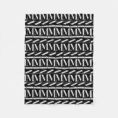 Monogram Initiaal letter M Fleece Deken (Voorkant)