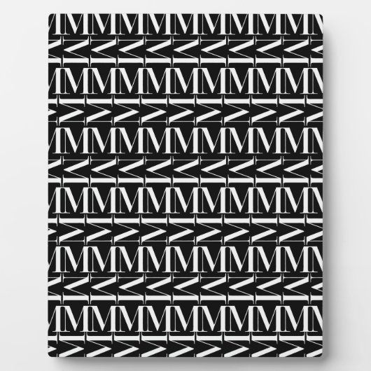 Monogram Initiaal letter M Fotoplaat (Voorkant)