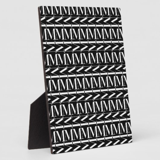 Monogram Initiaal letter M Fotoplaat (Zijkant)