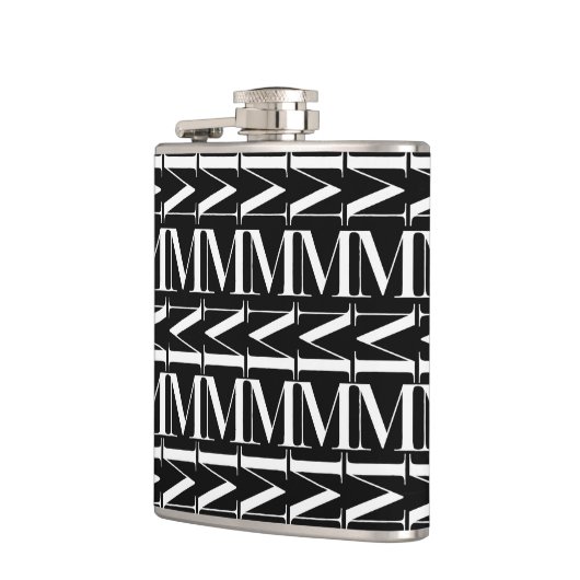 Monogram Initiaal letter M Heupfles (Links)