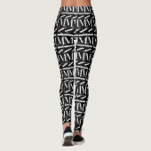 Monogram Initiaal letter M Leggings (Achterkant)