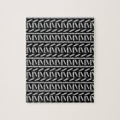 Monogram Initiaal letter M Legpuzzel (Verticaal)